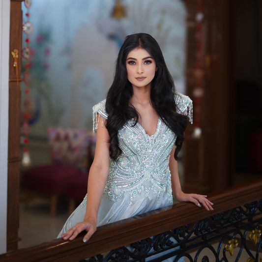 Blue Princess Engagement Gown