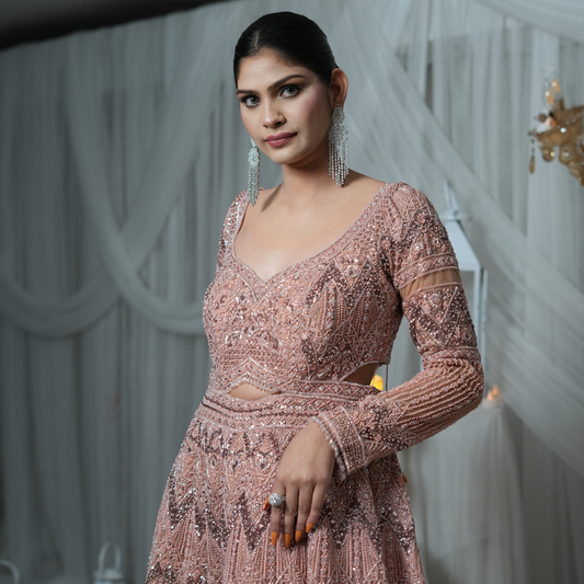 Peachy Affair Engagement Gown