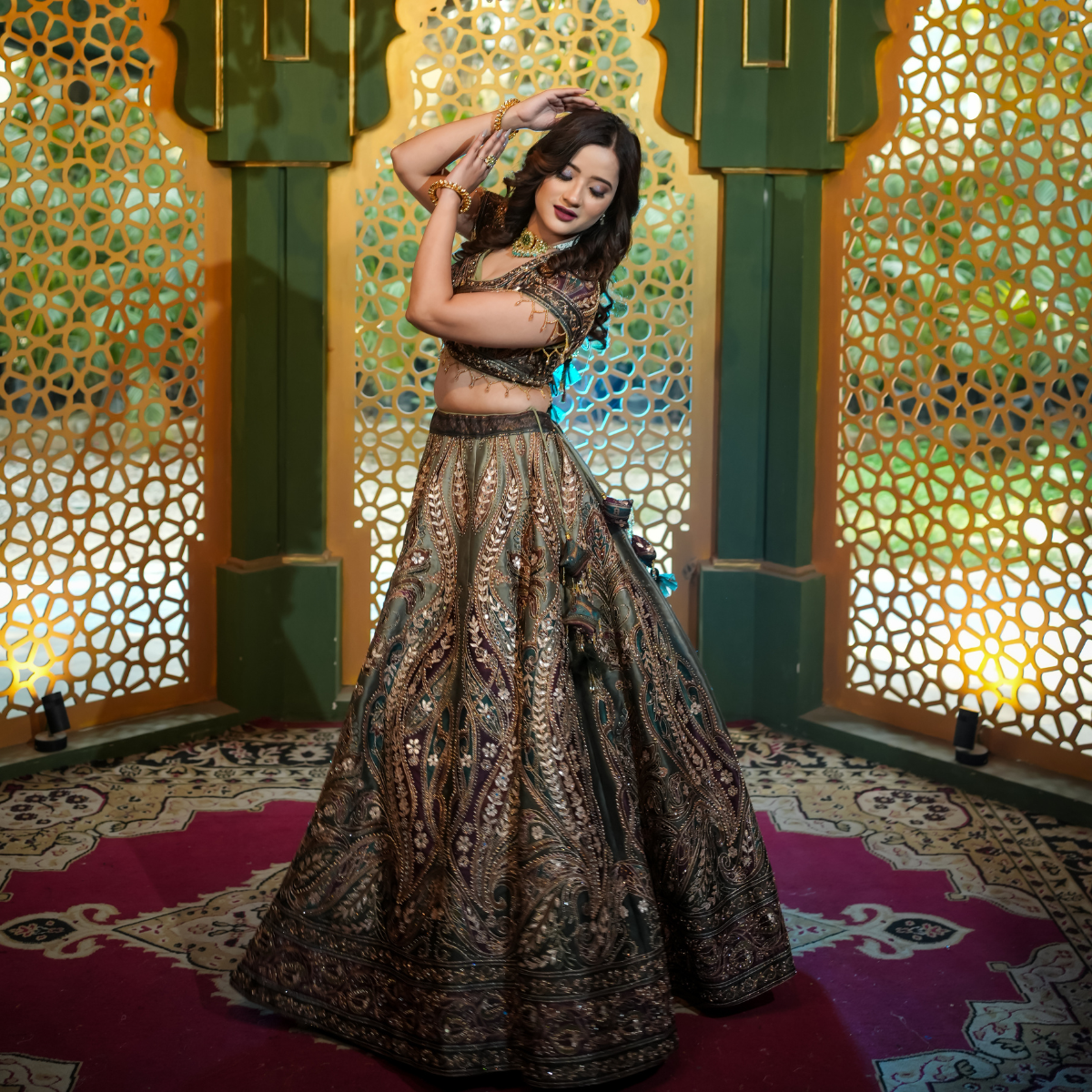Minty Green Lehenga