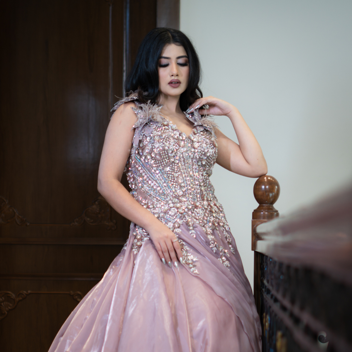 Rose Pink Engagement Gown