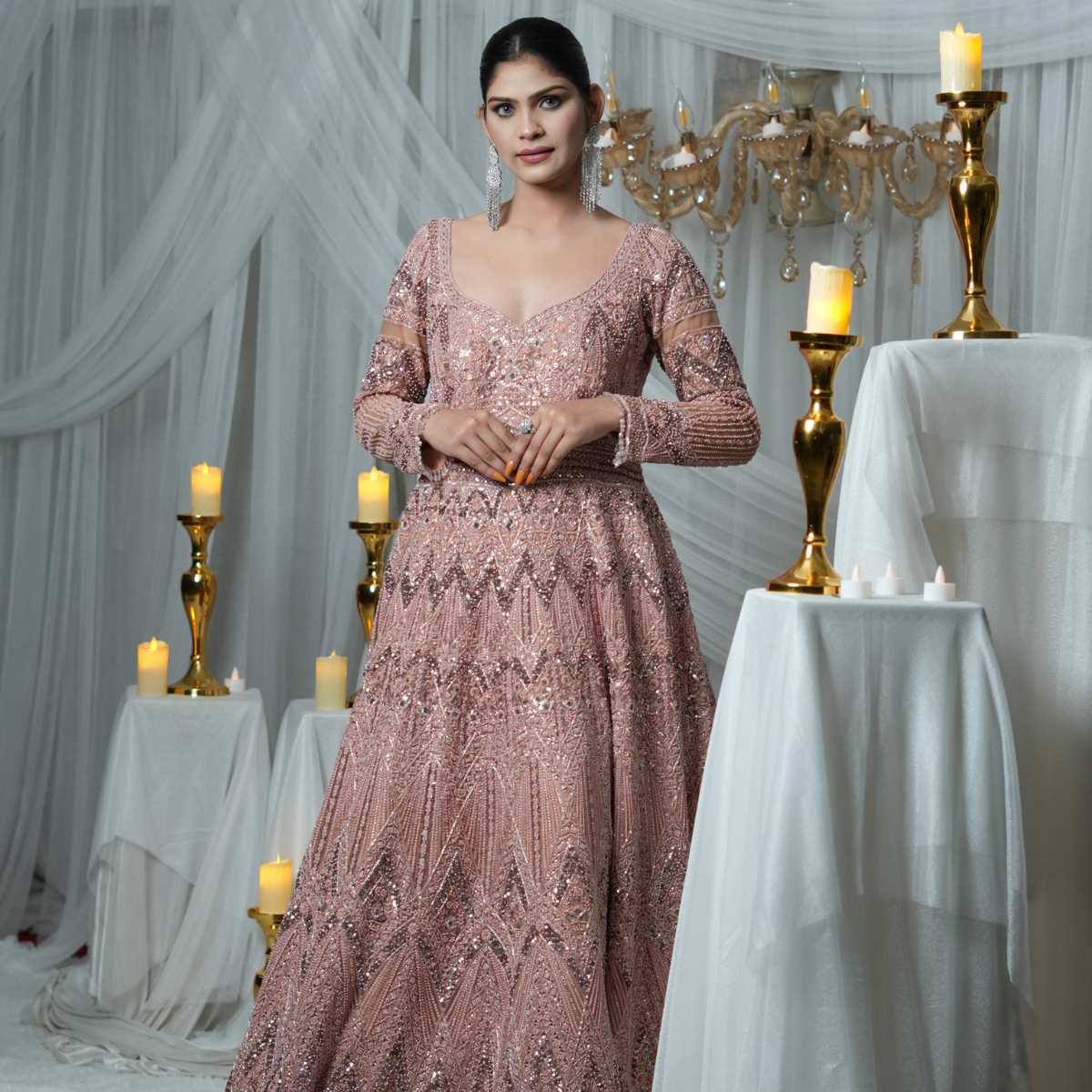 Peachy Affair Engagement Gown