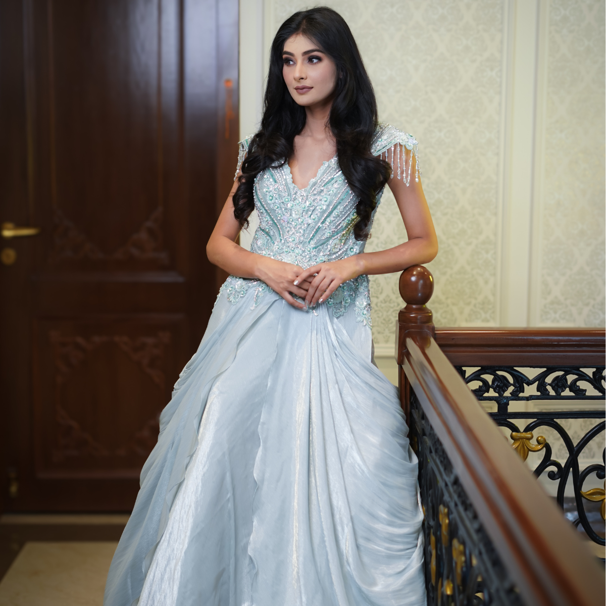 Blue Princess Engagement Gown