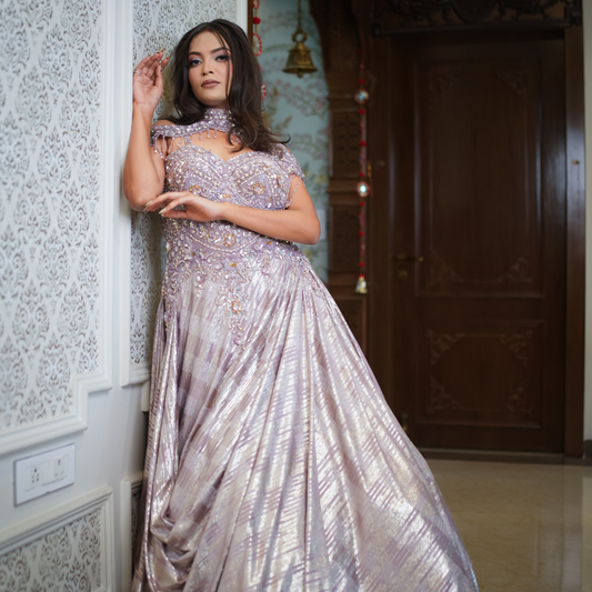 Lavender Lush Flair Gown