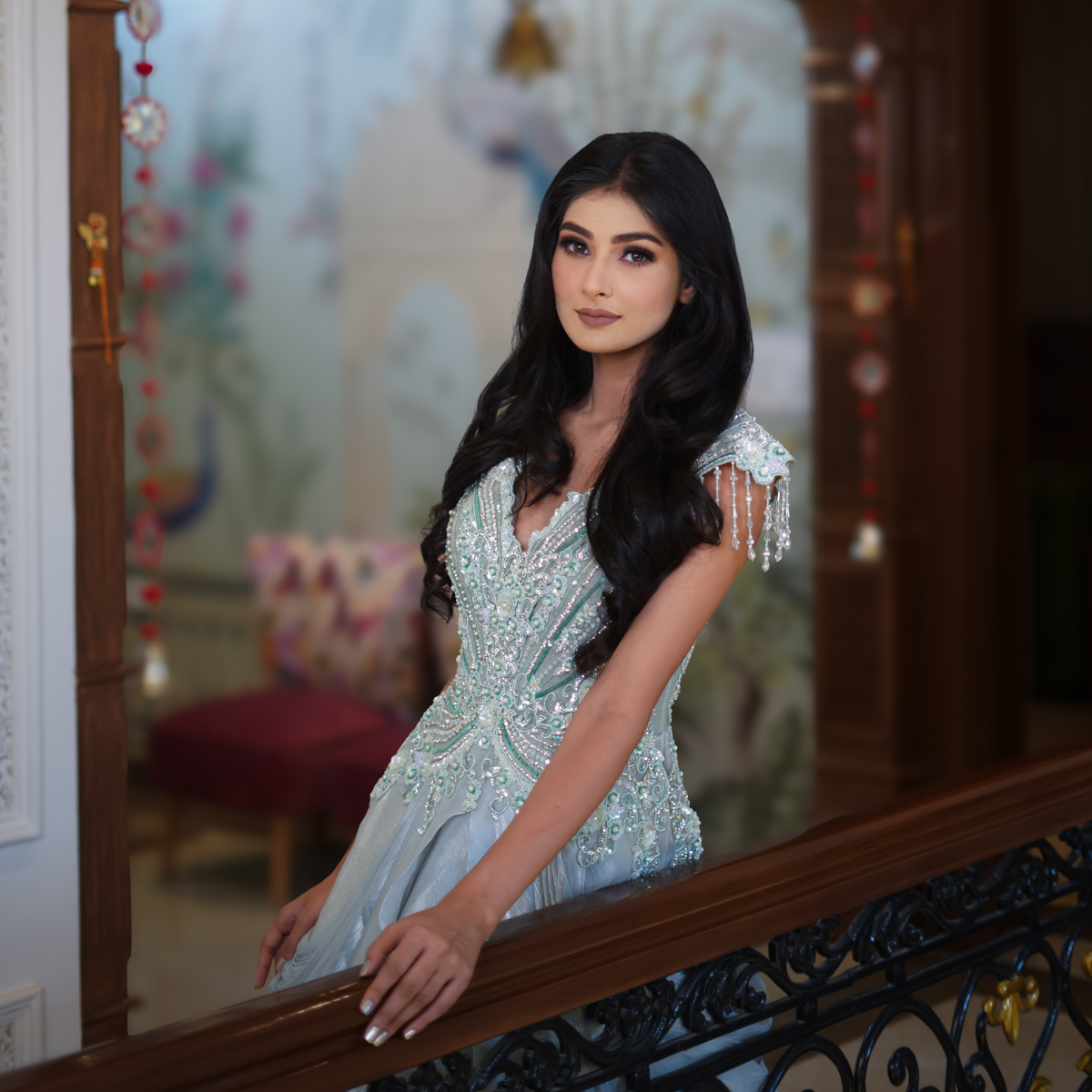 Blue Princess Engagement Gown