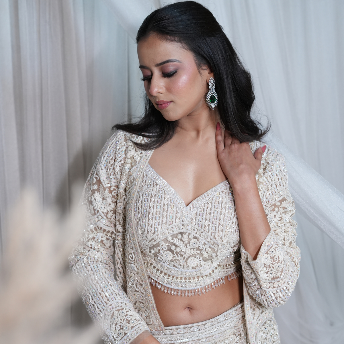 Ivory Fish Cut with Bolero Jacket