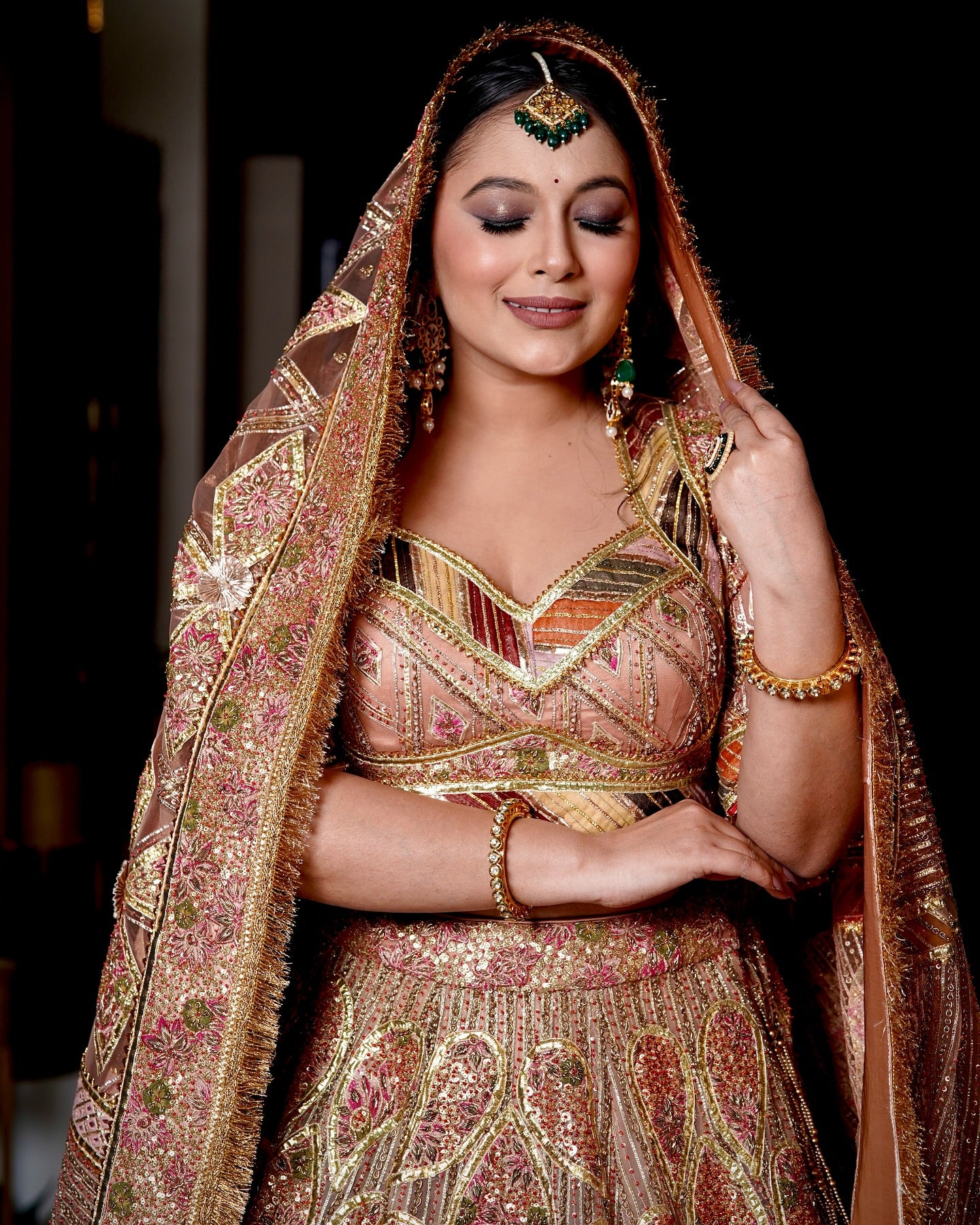 Rust Reverie Zardozi Lehenga