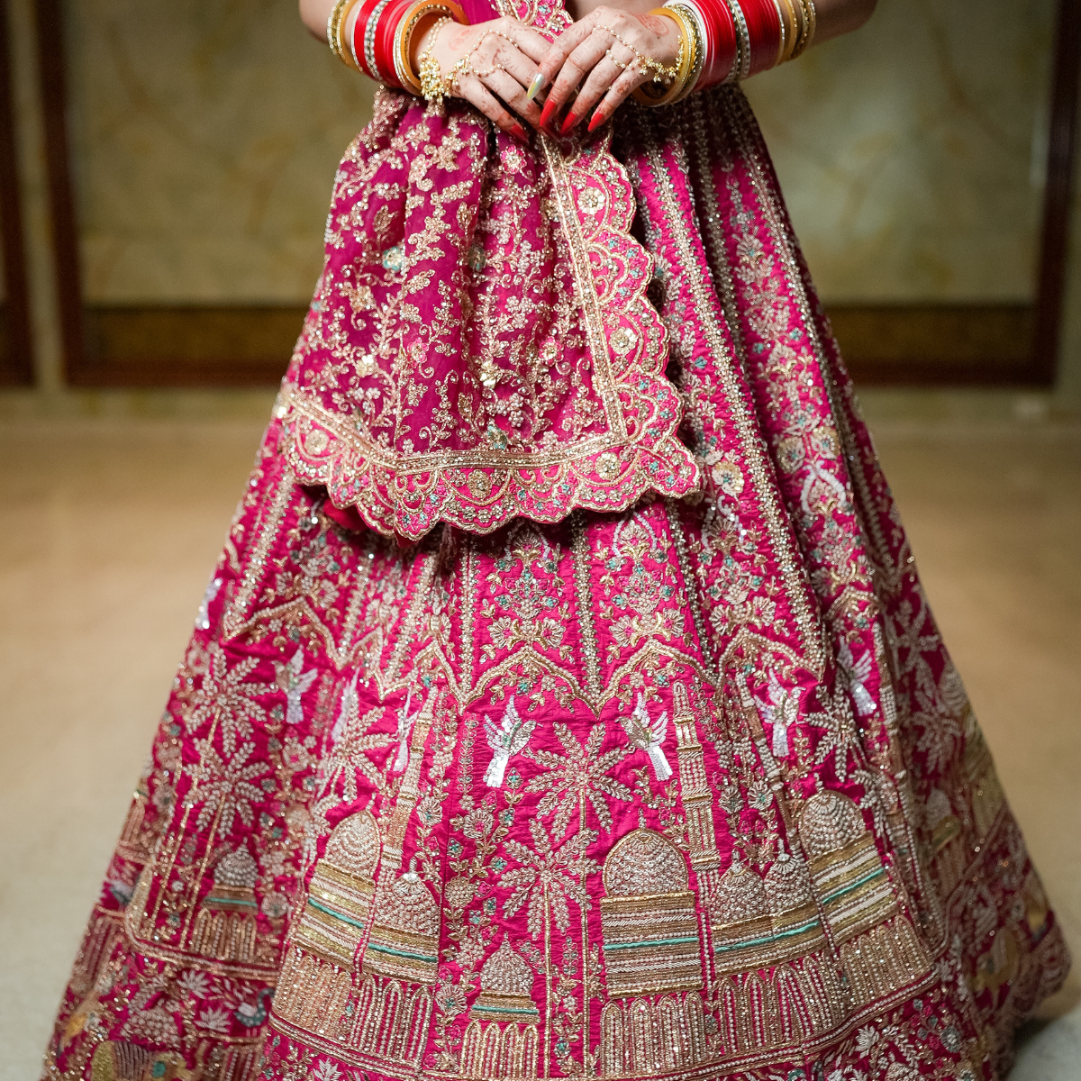 Temple Tales Hot Pink Lehenga