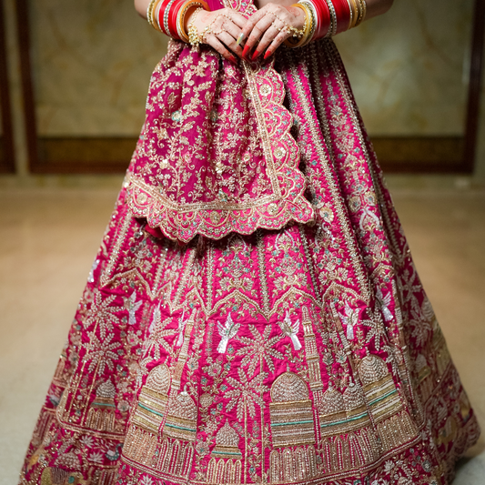 Temple Tales Hot Pink Lehenga