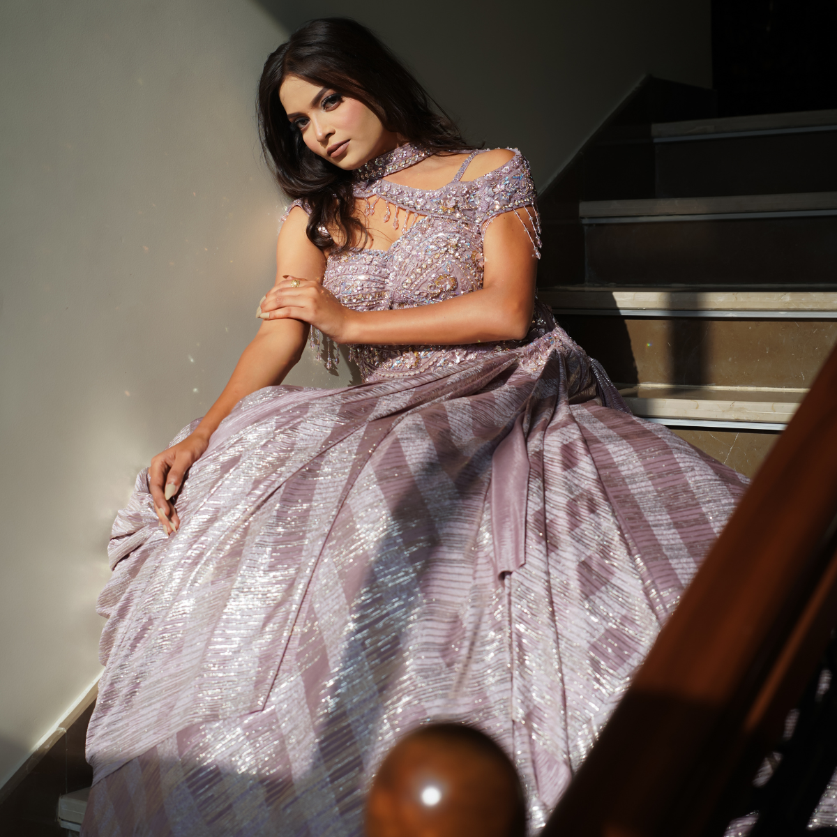 Lavender Lush Flair Gown