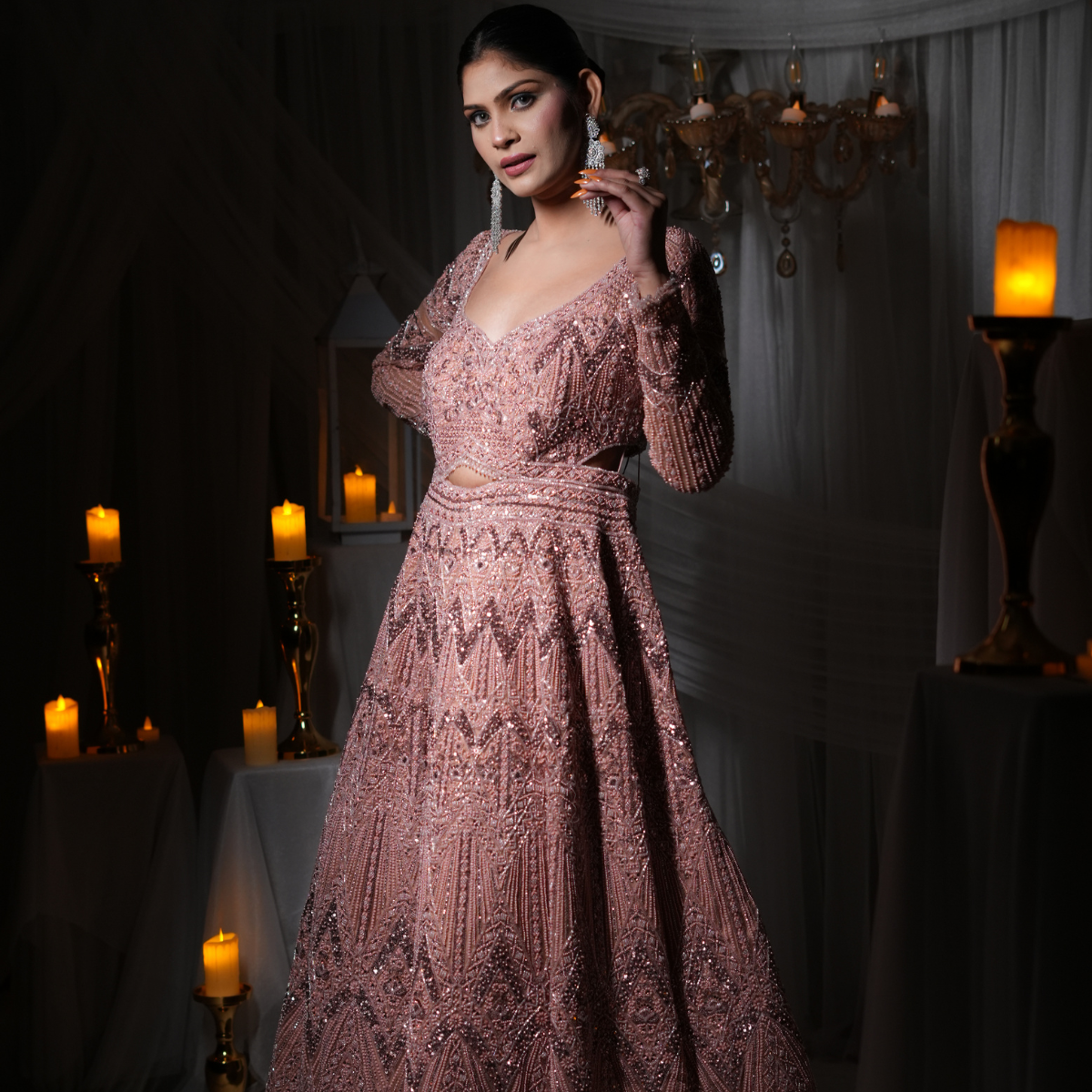 Peachy Affair Engagement Gown