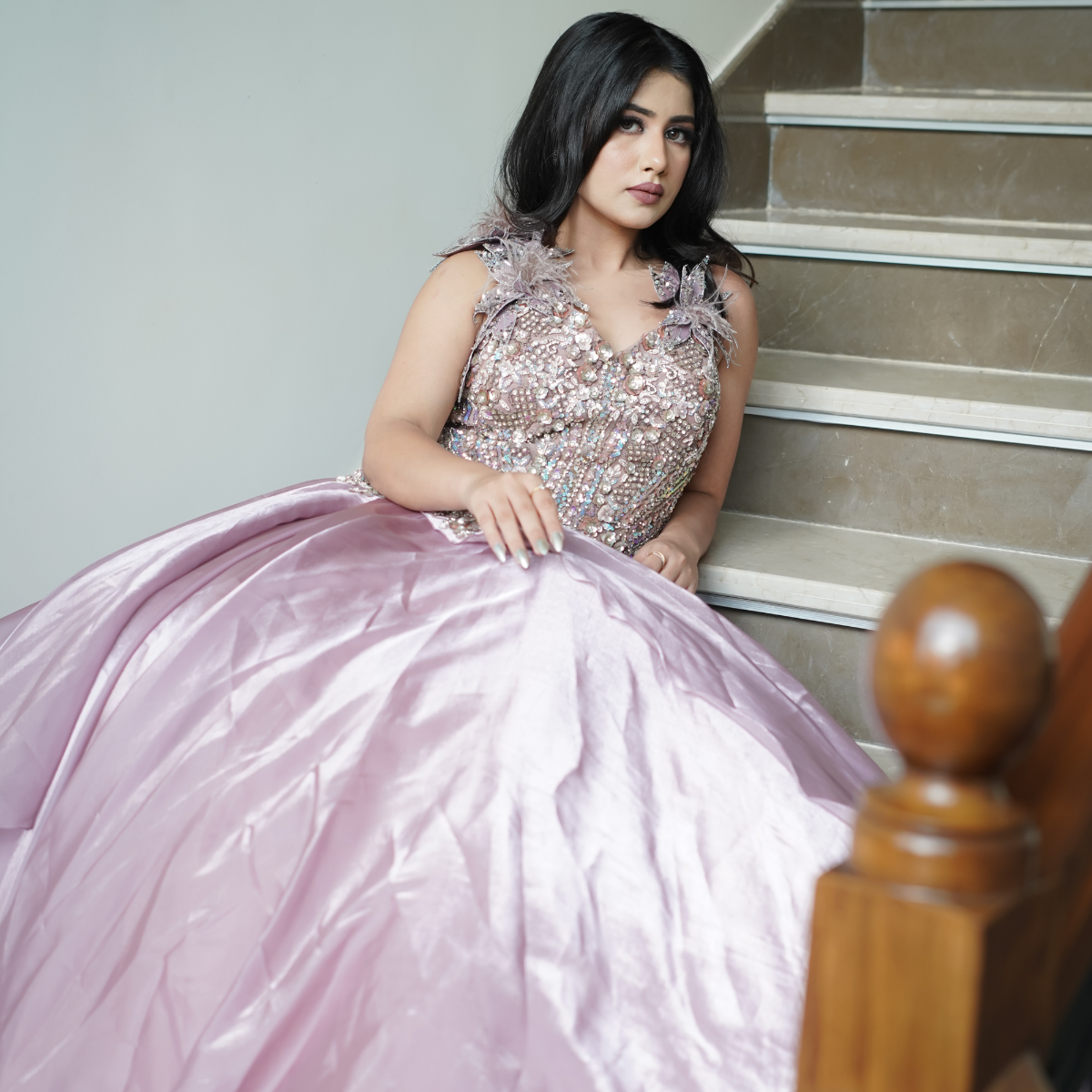 Rose Pink Engagement Gown