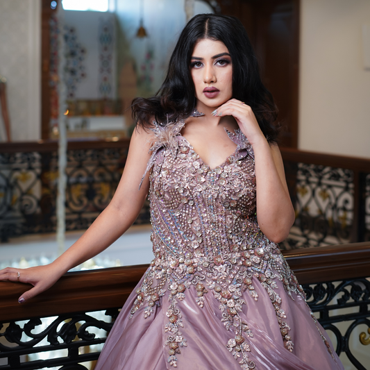 Rose Pink Engagement Gown