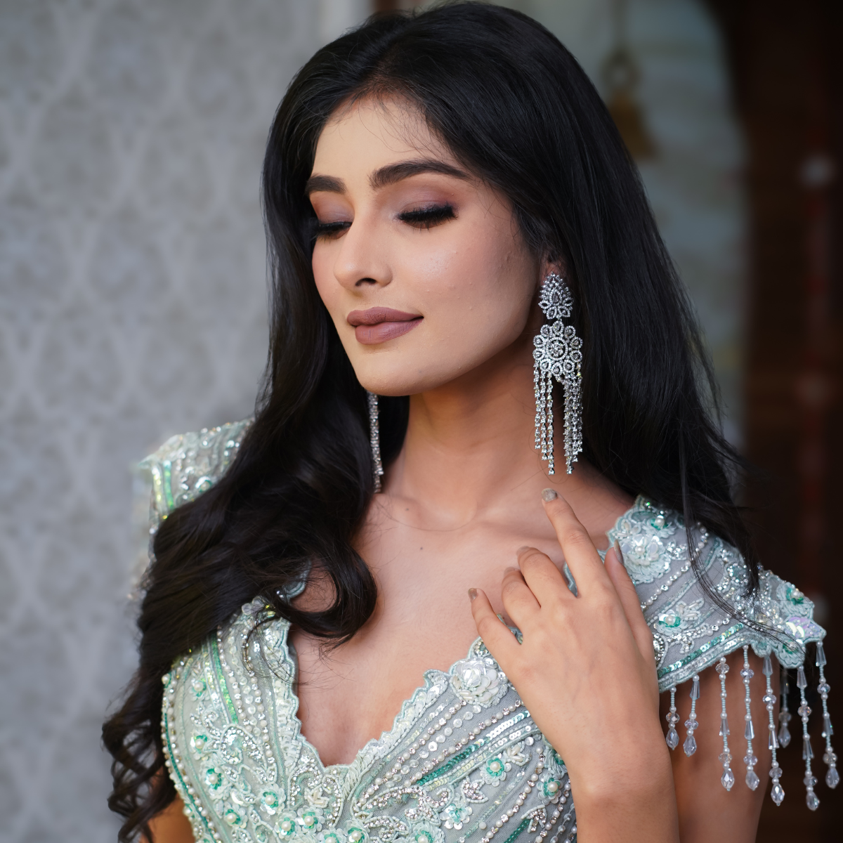 Blue Princess Engagement Gown