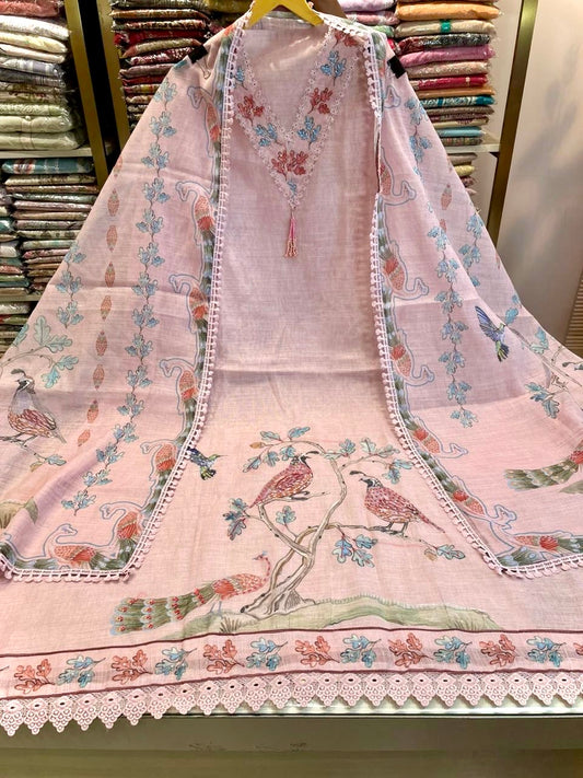 UNSTITCHED COTTON SUIT