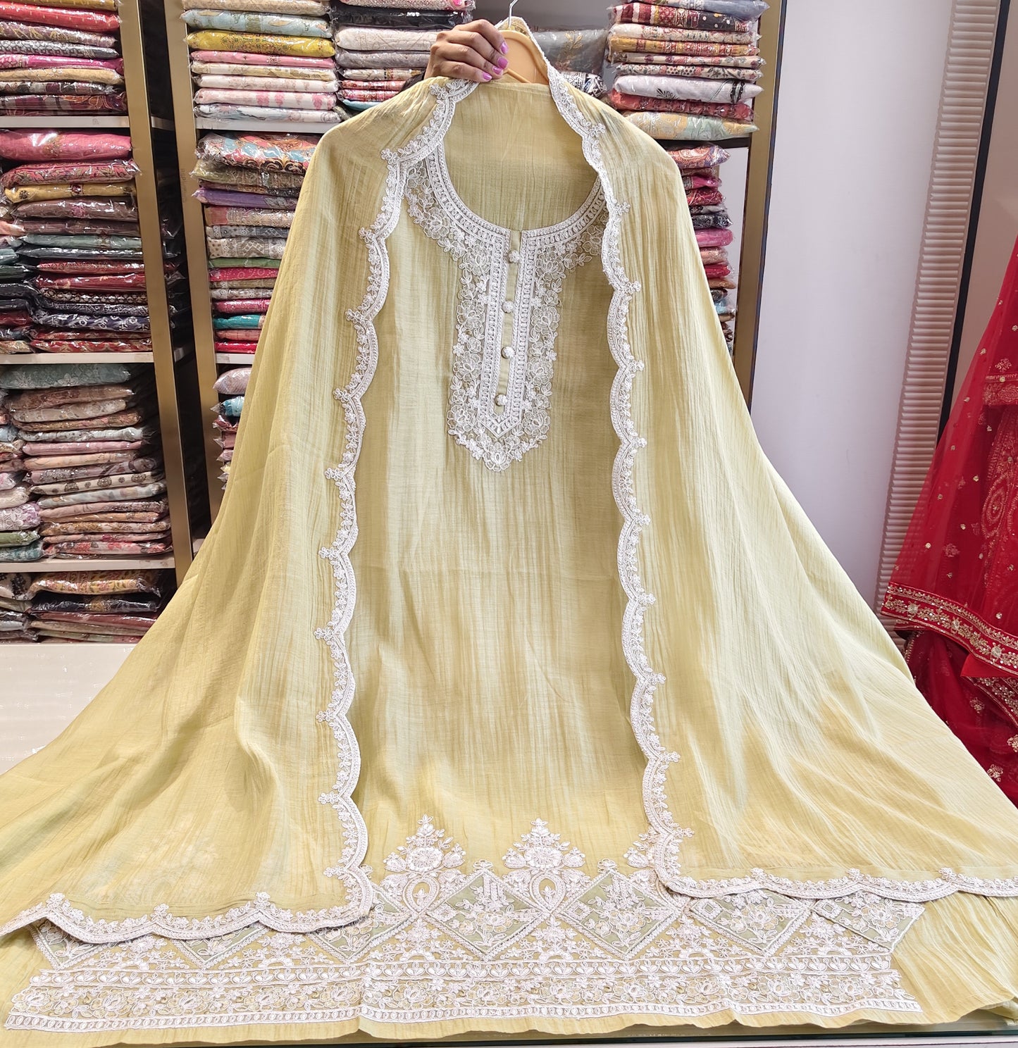 Chanderi Dori Resham Suit