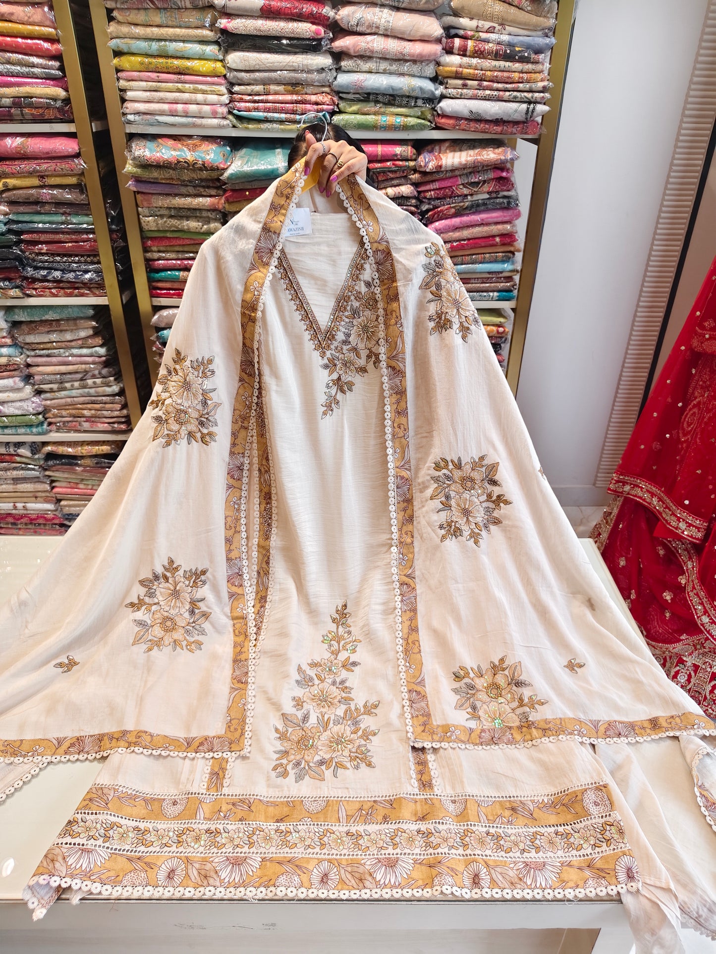 Mul Cotton Resham Work Suit
Unstitched Mul Cotton Dress Material
Designer Cotton Suit with Lace Work
Resham Highlight Cotton Suit
Mul Cotton Suit with Dupatta