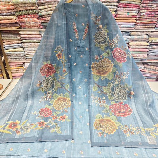 Kota Resham cutdana Suit