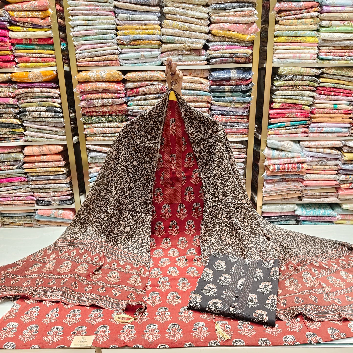 Ajrak Printed Cotton Suit