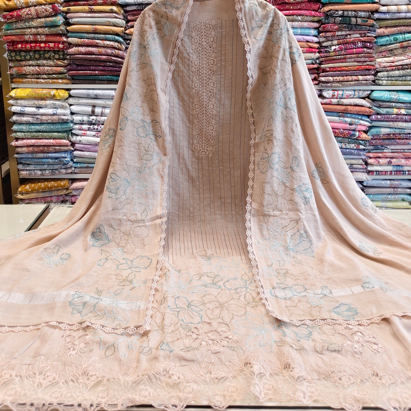 Linen Thread Work Suit
