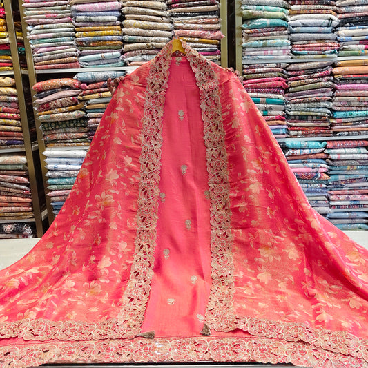 Tissue Resham Zari Suit