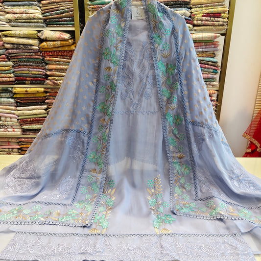 Organza Thread Work Suit Set