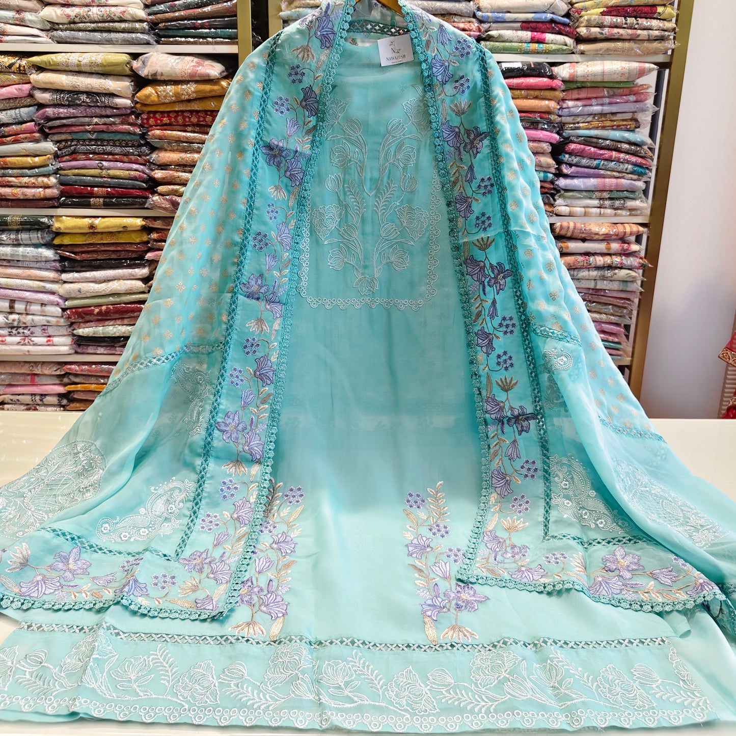 Organza Thread Work Suit Set