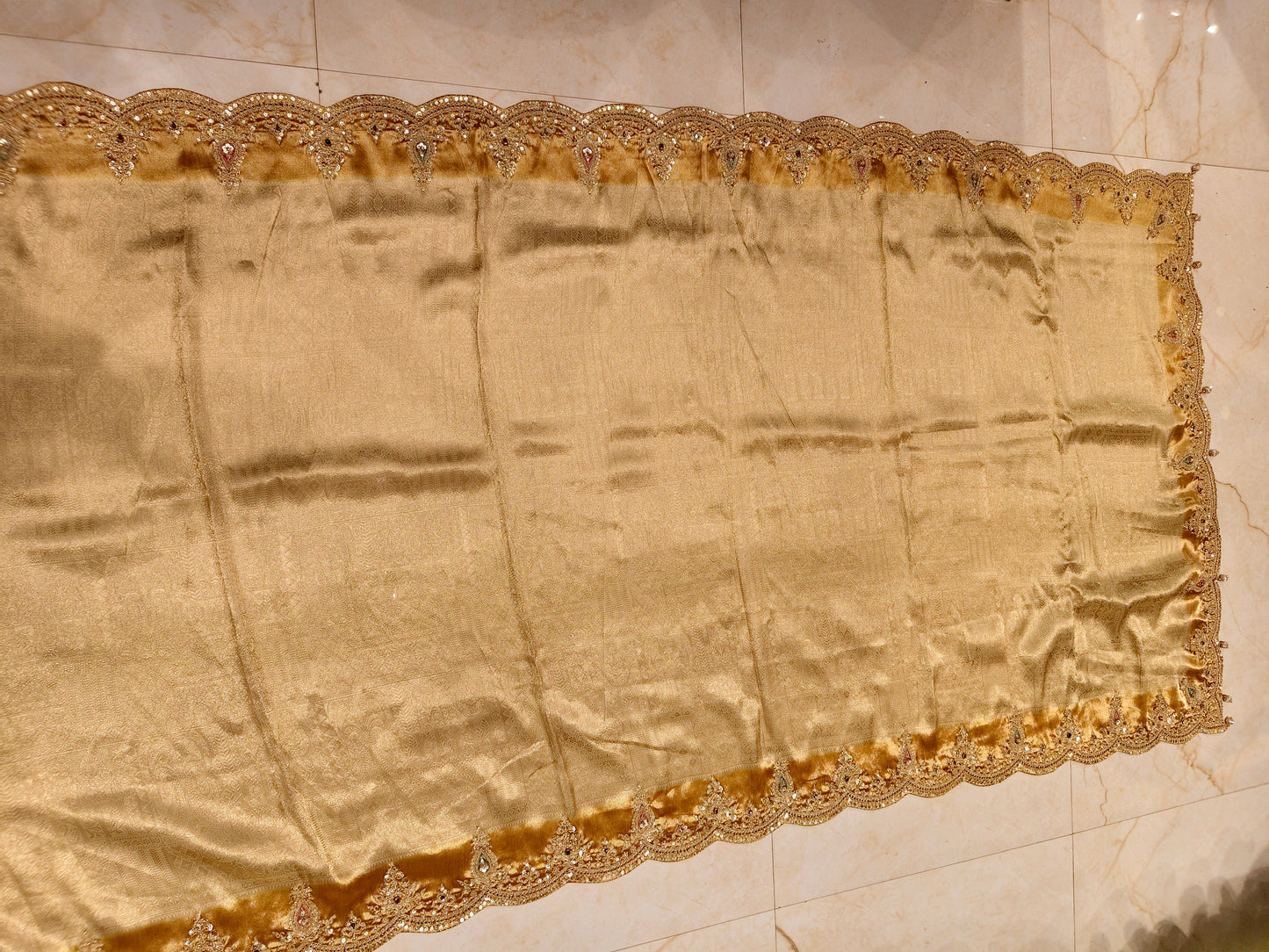Mustard Tissue Designer Saree