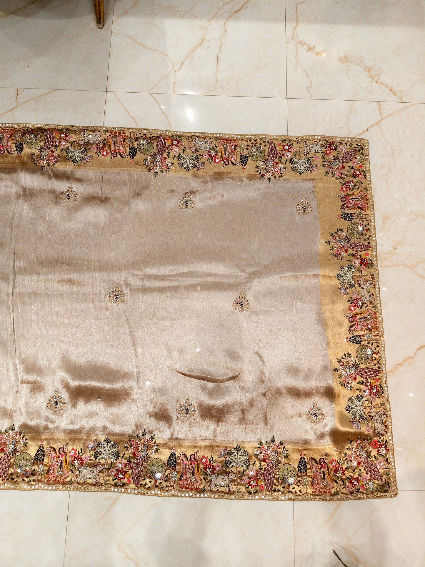Gold Tissue Designer Saree