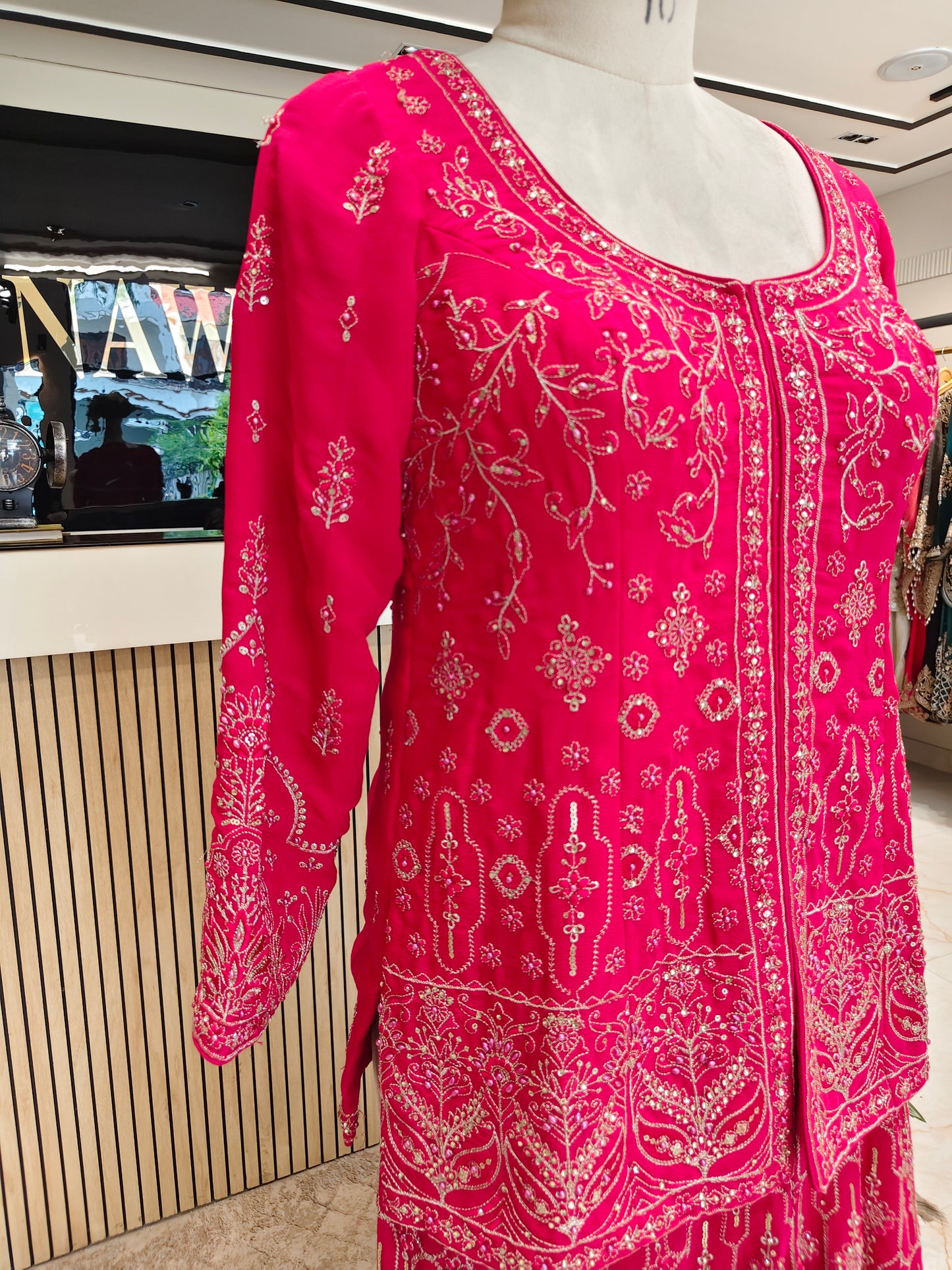 Rani Pink Blazer Sharara Set