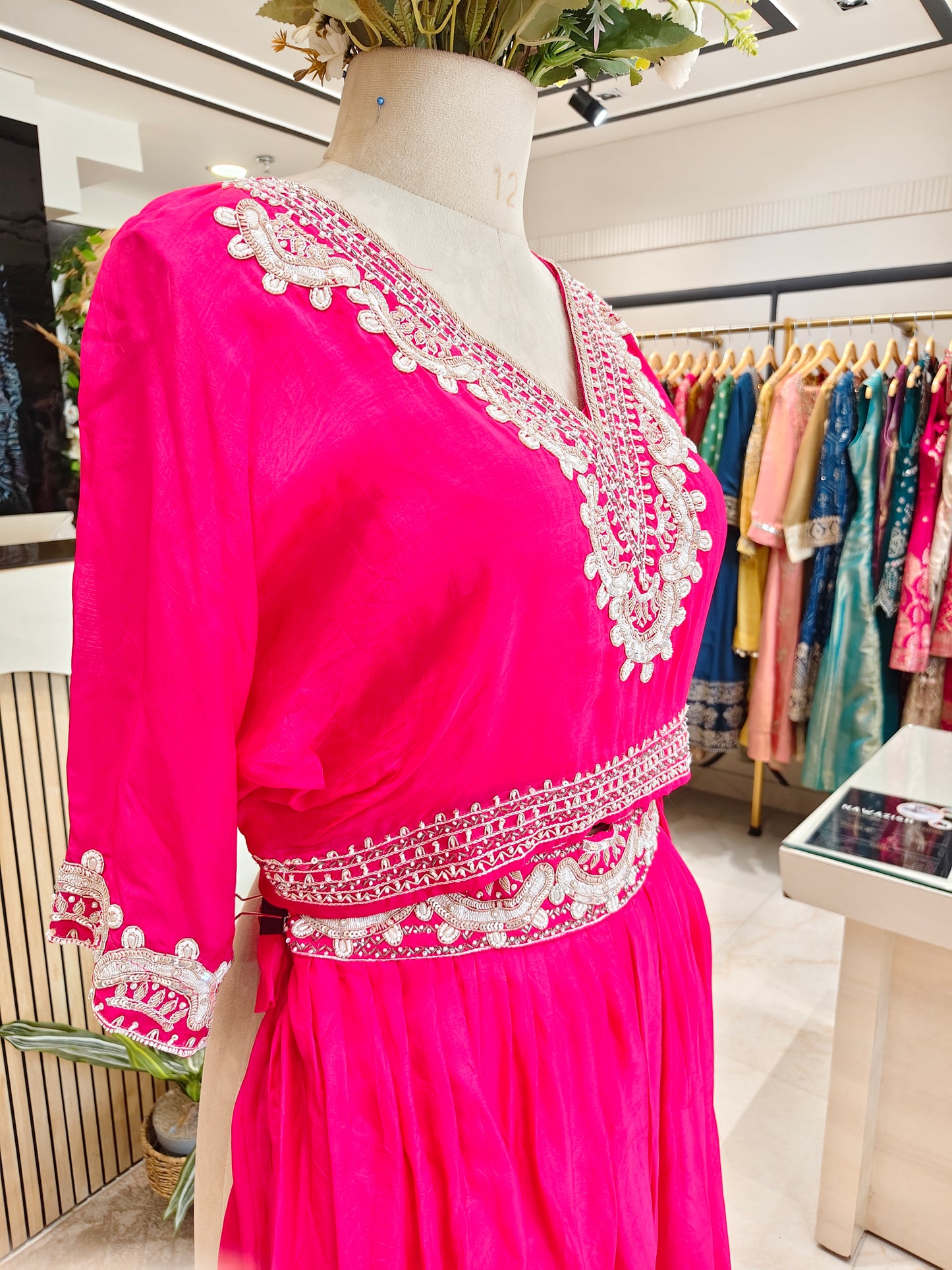 Pink Balloon Top Palazzo Set