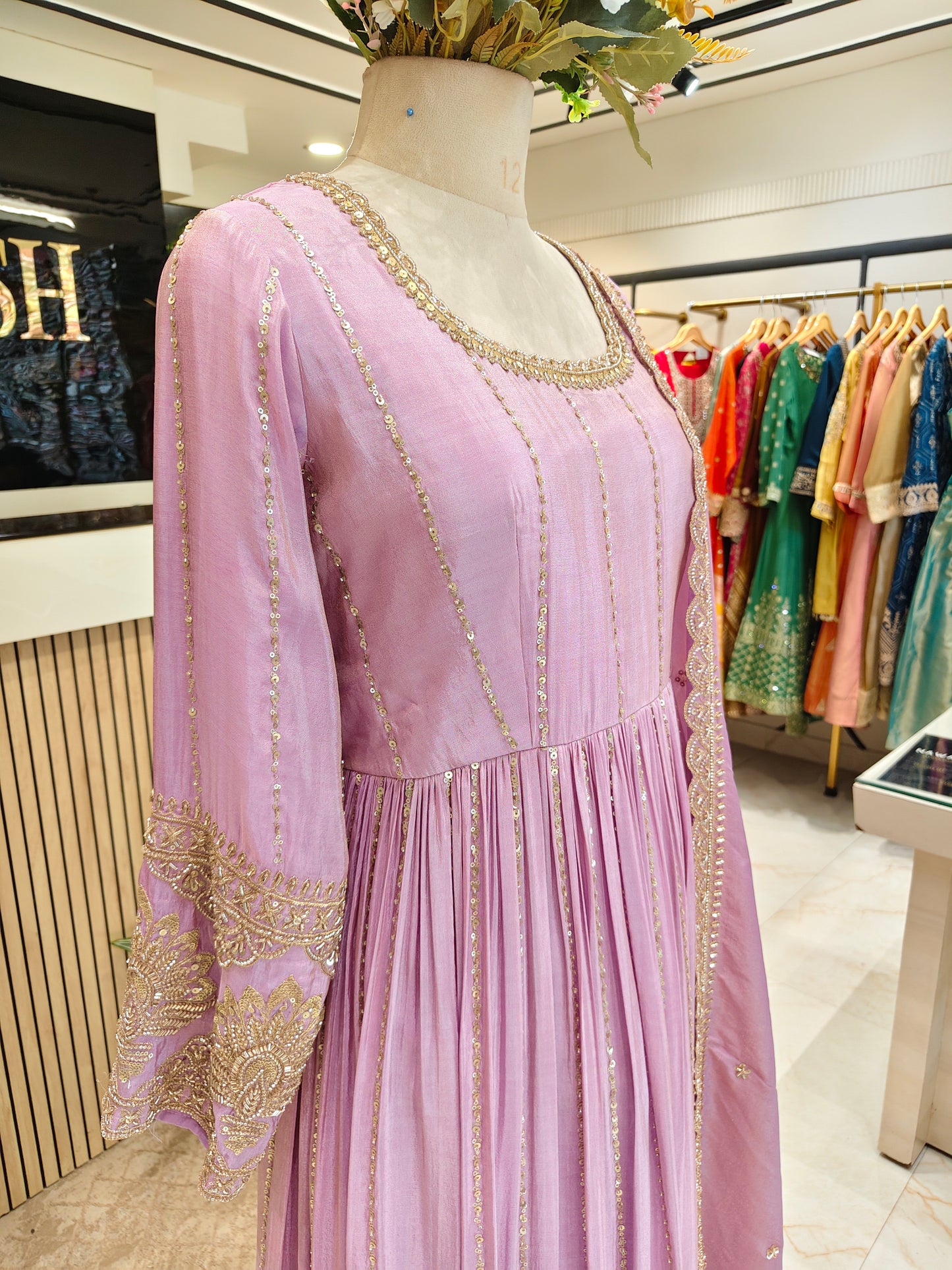 Lavender Tissue Palazzo Set