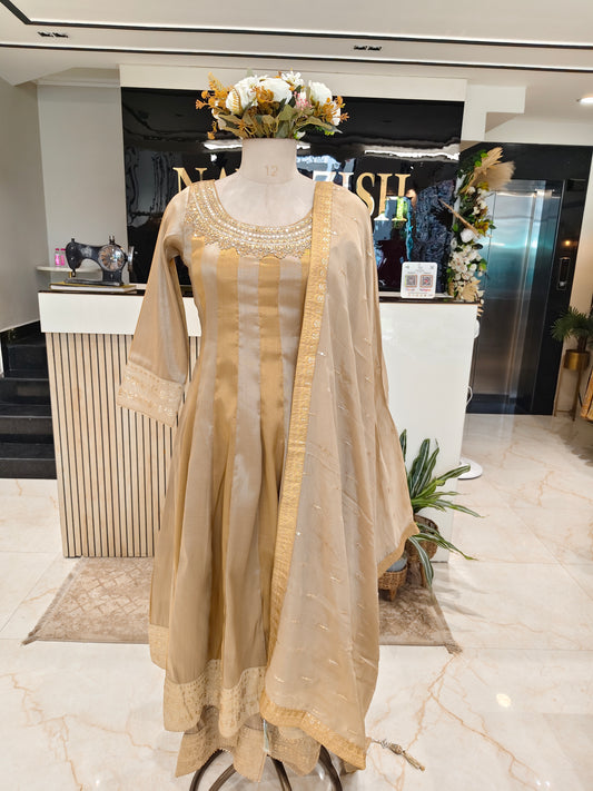 Golden Tissue Palazzo Set