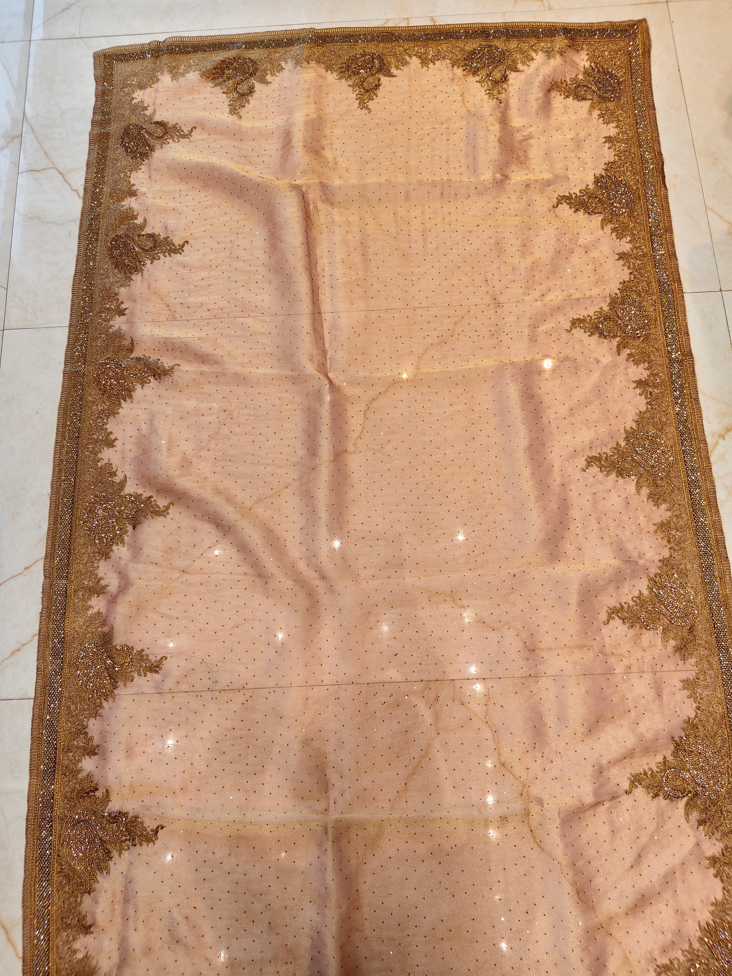 Baby Pink Tissue Saree