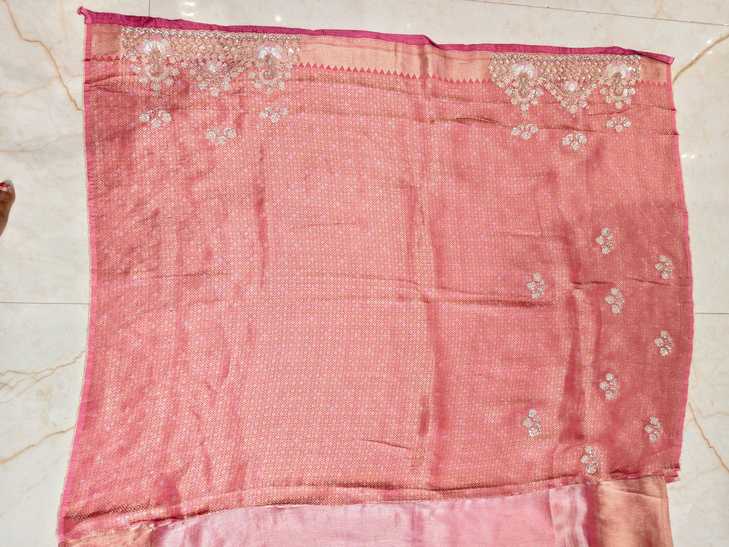 Onion Pink Handwork Saree