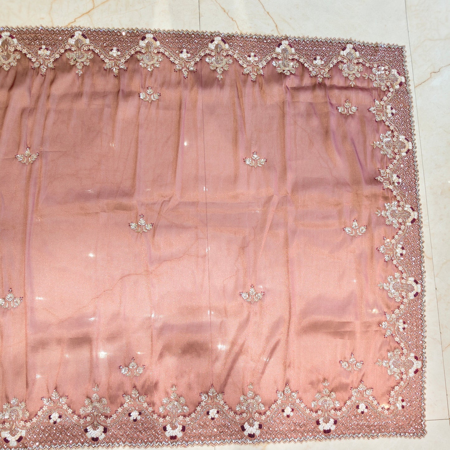 Rose Gold Handwork Saree