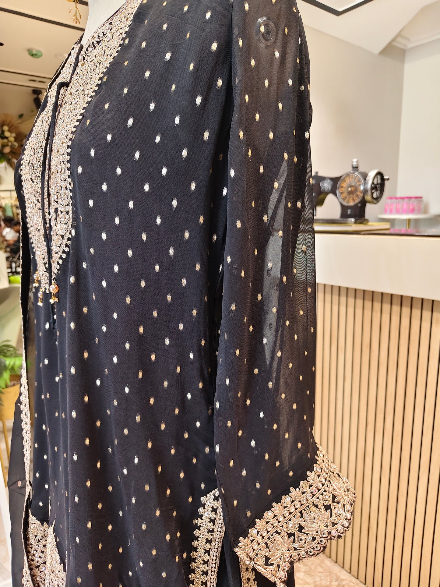 Black Zari Garara Set