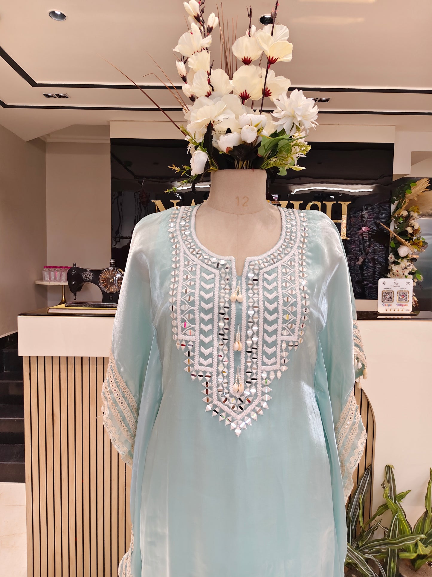 Sky Blue Kaftan Set