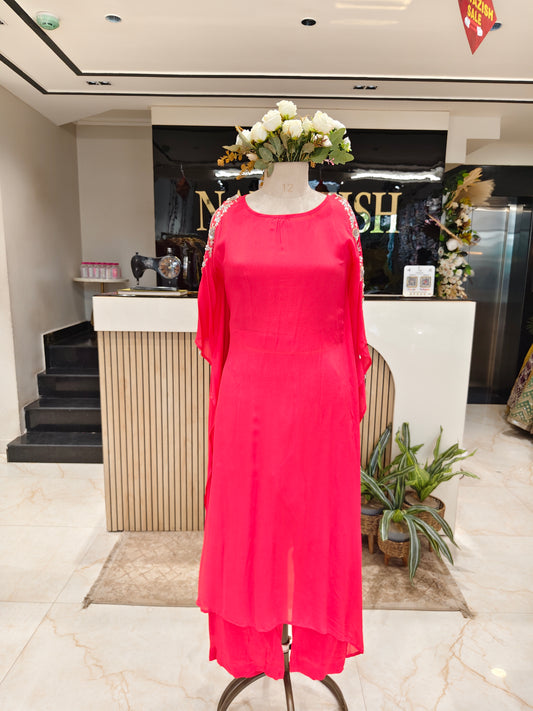 Carrot Pink Kaftan Set
