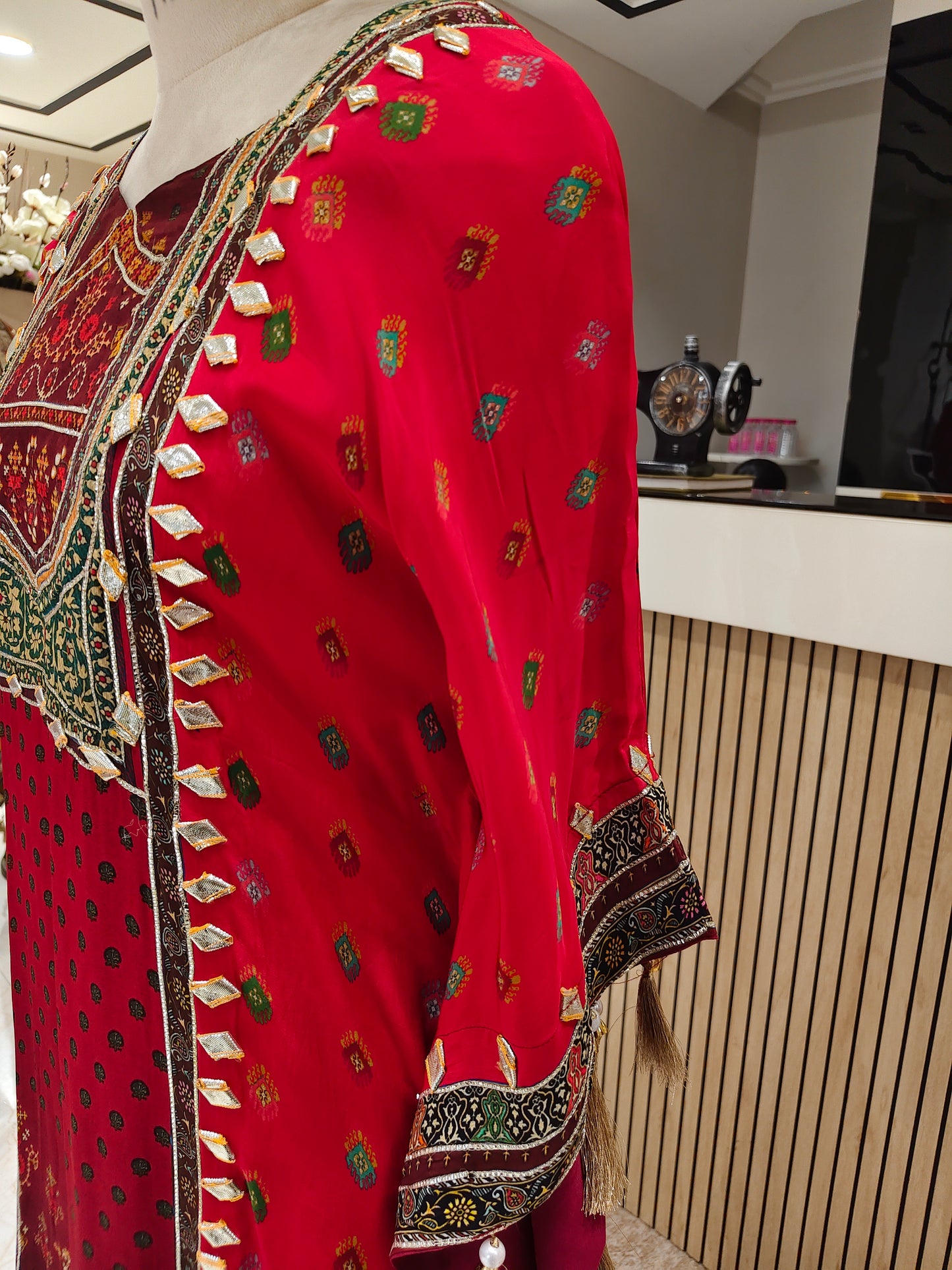 Maroon Kaftan Set