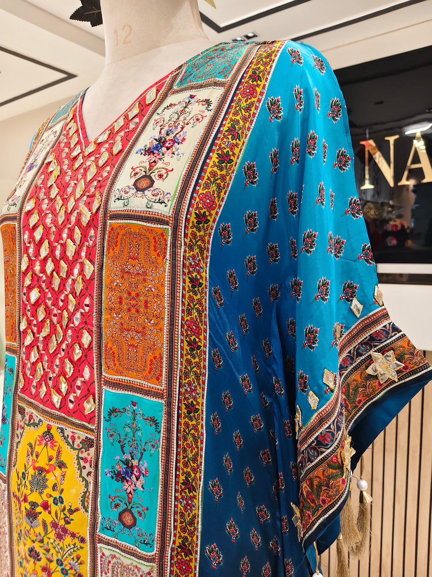 Multicolour Kaftan Set