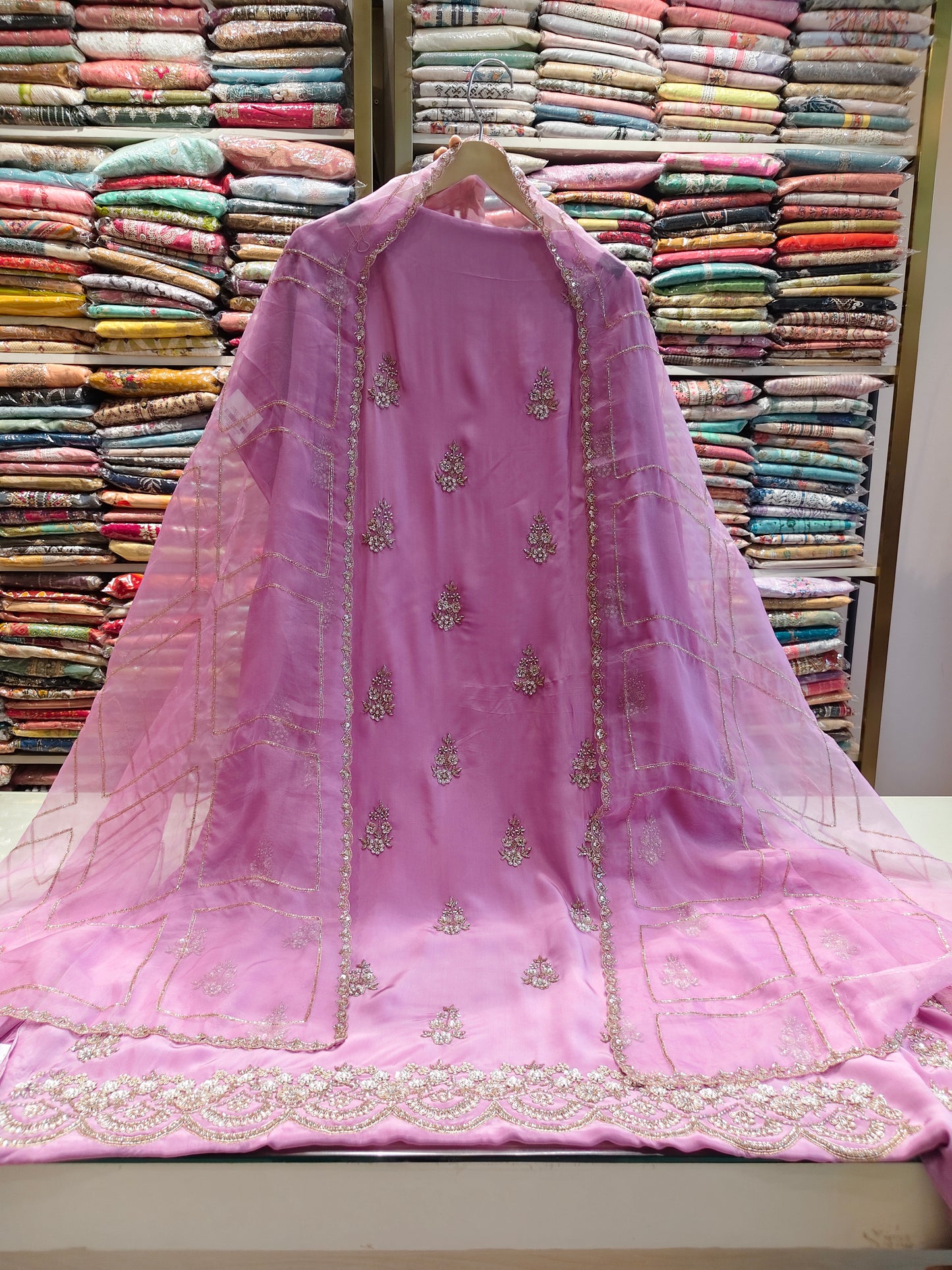 Lavender Unstitched Suit
Crepe Suit Set
Dabka Work Suit
Kutdana Work Suit
Designer Festive Suit
