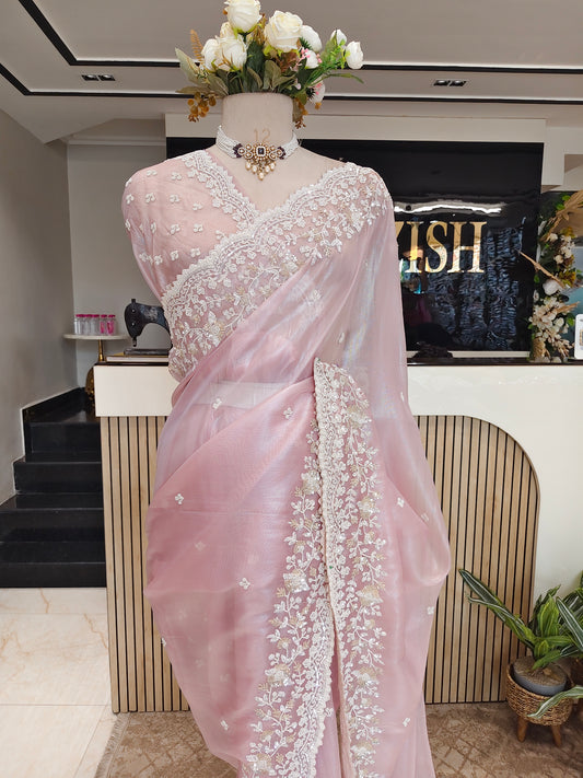 Lavender Tissue Saree