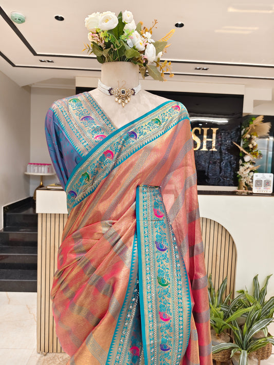 Rama Green Georgette Saree