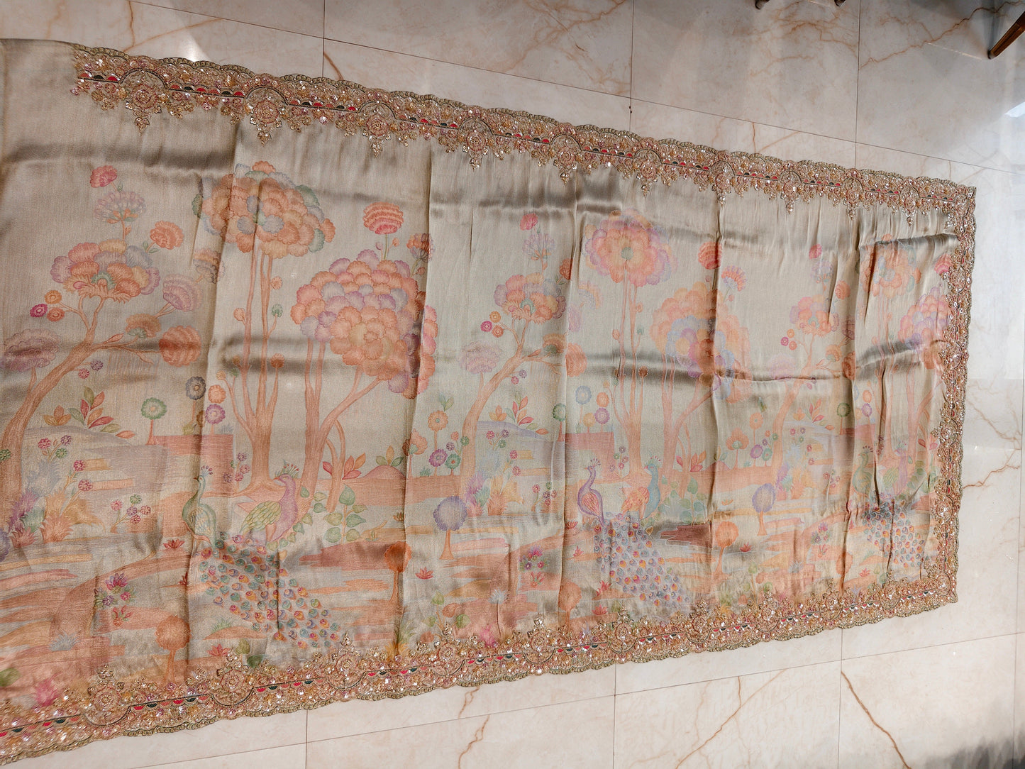 Grey Tissue Saree