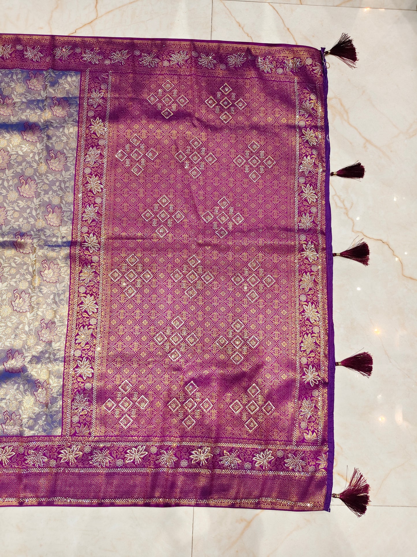 Purple Silk Saree