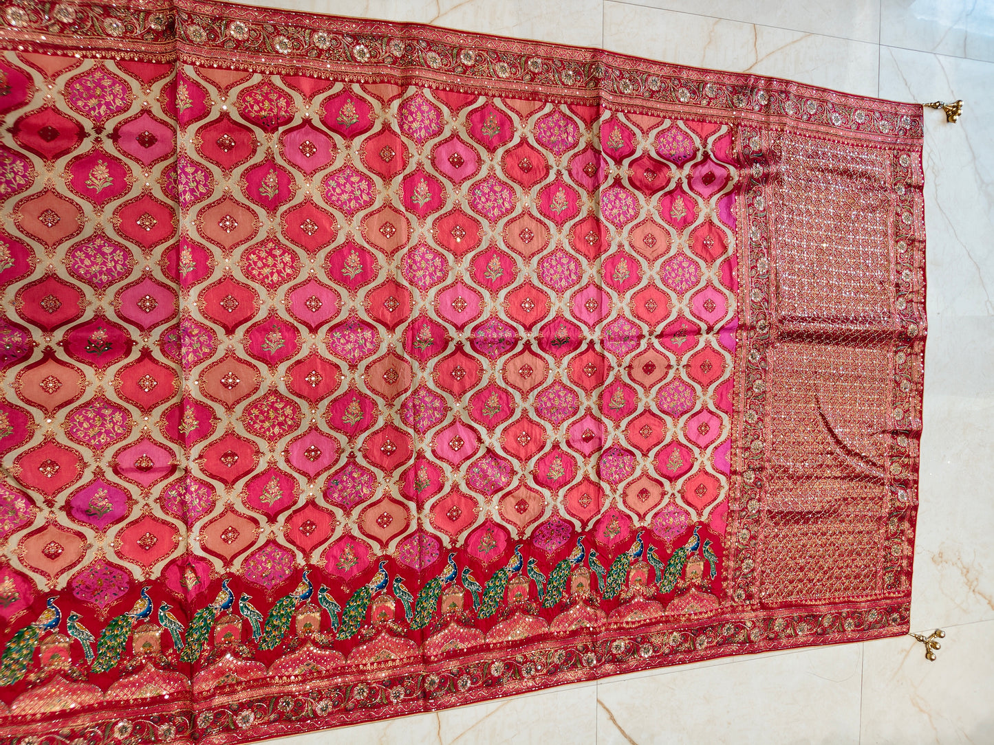 Red Modal Silk Saree
