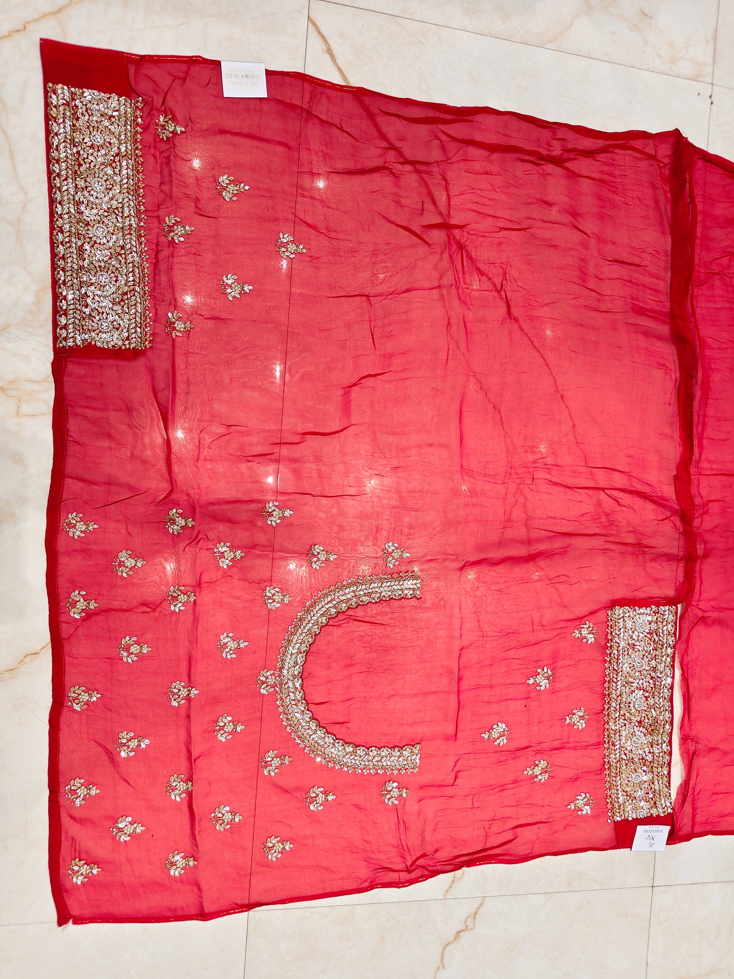 Red Organza Saree