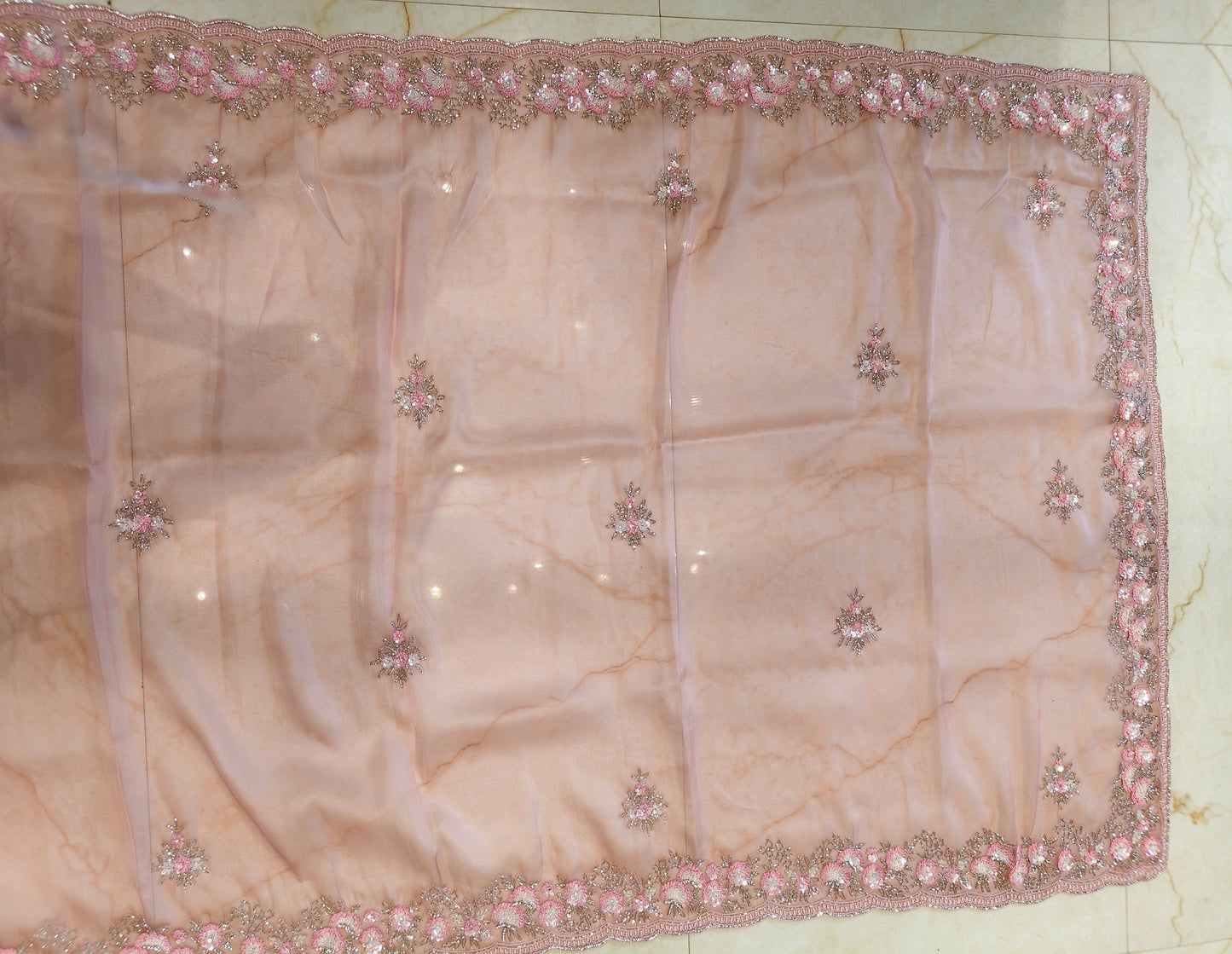 Pink Tissue Saree