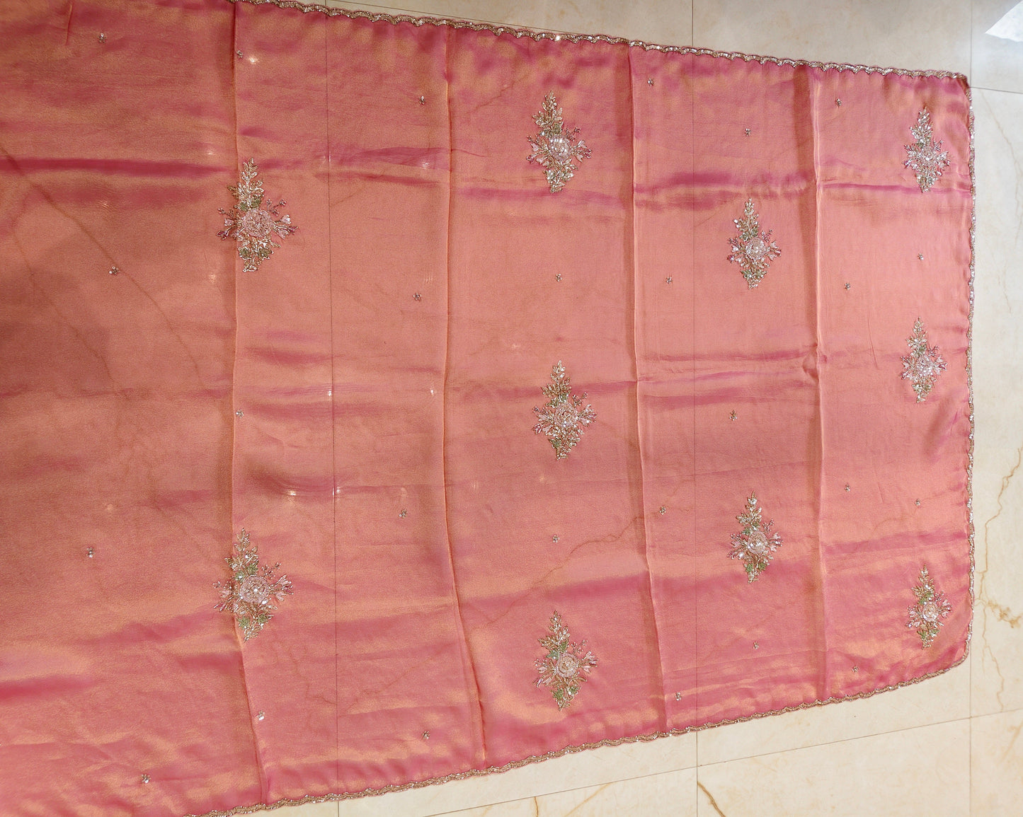 Pink Tissue Saree
