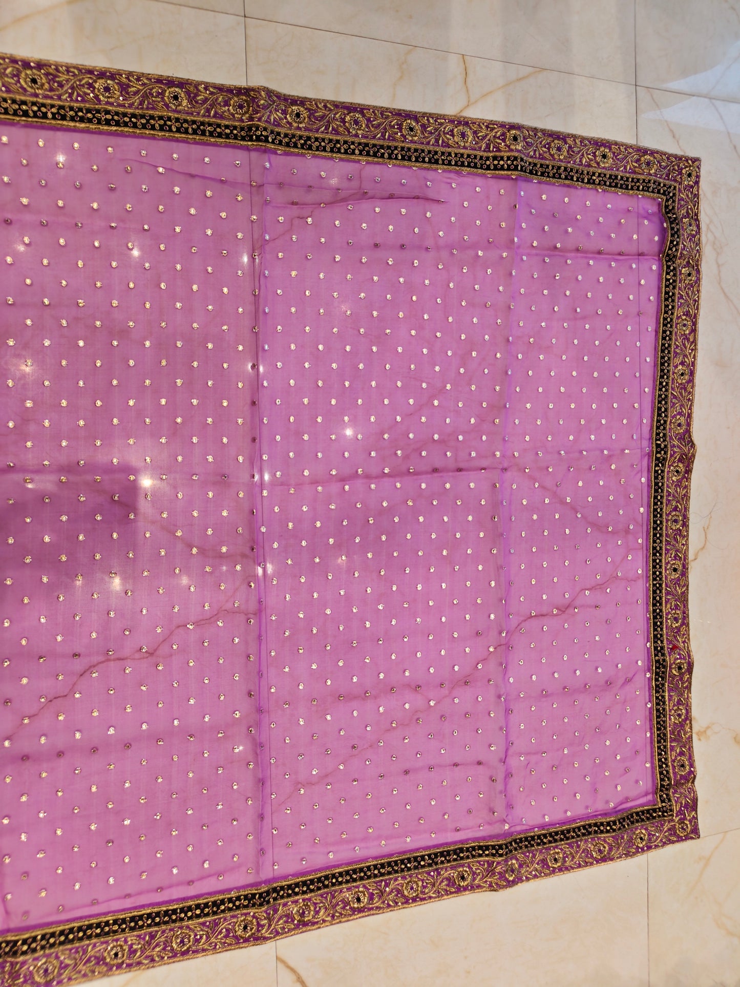 Purple Organza Saree